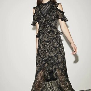 Amur Edna cold shoulder printed dress Size 2